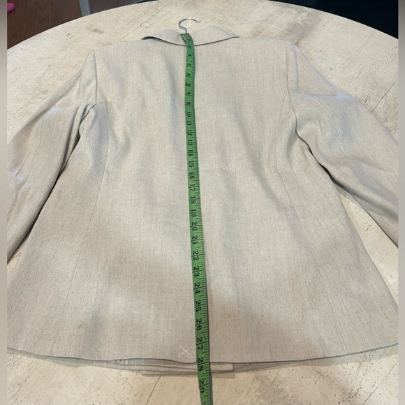 Ann Taylor Cream Blazer Suit with Pinstripe Lining - Picture 9 of 13